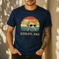 Vintage Axolotl Dad Axolotl Lovers Daddy Father's Day Men's Casual T-Shirt Navy Vintage Axolotl Dad Axolotl Lovers Daddy Father's Day Men's Casual T-Shirt Navy