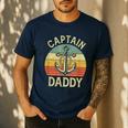 Vintage Captain Daddy Boat Pontoon Dad Fishing Sailor Anchor Men's Casual T-Shirt Navy Vintage Captain Daddy Boat Pontoon Dad Fishing Sailor Anchor Men's Casual T-Shirt Navy