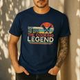 Vintage Cooking Dad The Man The Myth The Legend Chef Men's Casual T-Shirt Navy