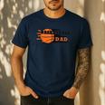 Vintage Proud Basketball Dad Fathers Day Basketball Player Men's Casual T-Shirt Navy