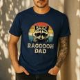 Vintage Raccoon Dad Raccoon Lovers Daddy Father's Day Men's Casual T-Shirt Navy Vintage Raccoon Dad Raccoon Lovers Daddy Father's Day Men's Casual T-Shirt Navy