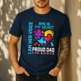 I Am Her Voice She Is My Heart Autism Awareness Daughter Dad Men's Casual T-Shirt Navy I Am Her Voice She Is My Heart Autism Awareness Daughter Dad Men's Casual T-Shirt Navy