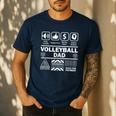 Volleyball Dad Contents Of Sports Father Men's Casual T-Shirt Navy