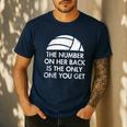 Volleyball Dad MoM Daughter Back Number Men's Casual T-Shirt Navy Volleyball Dad MoM Daughter Back Number Men's Casual T-Shirt Navy