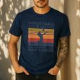 Volleyball Dad Like A Normal Dad Only Cooler Vintage Men's Casual T-Shirt Navy Volleyball Dad Like A Normal Dad Only Cooler Vintage Men's Casual T-Shirt Navy
