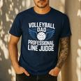 Volleyball Dad Professional Line Judge Volleyball Father Men's Casual T-Shirt Navy