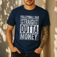 Volleyball Dad Straight Outta Money Men's Casual T-Shirt Navy