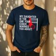 Volleyball Mom Dad Parent Shirt Daughter Player Men's Casual T-Shirt Navy