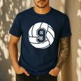 Volleyball Player 9 Volleyball Mom Dad Jersey Number 9 Men's Casual T-Shirt Navy Volleyball Player 9 Volleyball Mom Dad Jersey Number 9 Men's Casual T-Shirt Navy