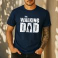 The Walking Dad Father Man Dead Retro Vintage Men Fun Men's Casual T-Shirt Navy The Walking Dad Father Man Dead Retro Vintage Men Fun Men's Casual T-Shirt Navy