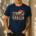 Waterski Dad Fathers Day Ski Lover Dad Water Skiing Rider Men's Casual T-Shirt Navy