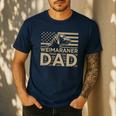 Weimaraners Lover & Weimaraner Shirts Weimaraner Dad -Adults -Kids - Small Short Sleeve V-Neck Polyester Casual Humorous Lover All Seasons Men's Casual T-Shirt Navy