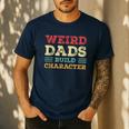 Weird Dads Build Character Vintage Men's Casual T-Shirt Navy Weird Dads Build Character Vintage Men's Casual T-Shirt Navy