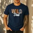 Wild Dad Zoo Born Two Be Wild B-Day Safari Jungle Animal Men's Casual T-Shirt Navy Wild Dad Zoo Born Two Be Wild B-Day Safari Jungle Animal Men's Casual T-Shirt Navy