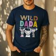 Wild Dada Zoo Theme Birthday Safari Jungle Matching Party Men's Casual T-Shirt Navy