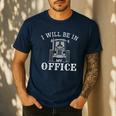 I Will Be In My Office Tractor Driver Farmer Dad Farming Small Men's Casual T-Shirt Navy I Will Be In My Office Tractor Driver Farmer Dad Farming Small Men's Casual T-Shirt Navy