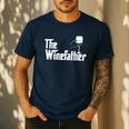 Winefather Wine Dad Dad Red Wine Wine Men's Casual T-Shirt Navy Winefather Wine Dad Dad Red Wine Wine Men's Casual T-Shirt Navy