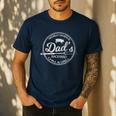 World Famous Dad's Backyard Grill & Chill BBQ T-Shirt Men's Casual T-Shirt Navy