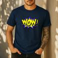 Wow T Shirt WOW Dad Mom Men Women Boys Girls Tee Men's Casual T-Shirt Navy Wow T Shirt WOW Dad Mom Men Women Boys Girls Tee Men's Casual T-Shirt Navy