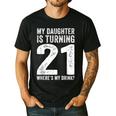 21st Birthday Dad Mom 21 Year Old Daughter Family Squad Men's Casual T-Shirt Black