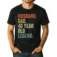 40th Birthday For Men Vintage Dad 1980 Men's Casual T-Shirt Black