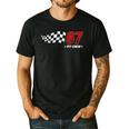 67 Pit Crew Six Seven Racing Birthday Race Car For Dad Mom Men's Casual T-Shirt Black