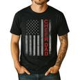 American Flag Cheer Dad Vintage Patriotic Father Cheerleader Men's Casual T-Shirt Black