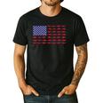 American Flag Fishing-Shirt Men Kids Bass Fish Dad Patriotic Men's Casual T-Shirt Black
