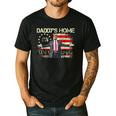 American Flag Trump 2024 Daddy's Home We The People Men's Casual T-Shirt Black