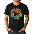 Ask Me About My Weiner Dachshund Dad Men's Casual T-Shirt Black