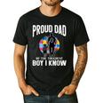 Autism Awareness For Proud Dad Support Autistic Kids Men's Casual T-Shirt Black
