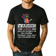 Autism Awareness Warning This Autism Dad T-Shirt Men's Casual T-Shirt Black