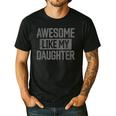 Awesome Like My Daughter Dad Day Vintage Father's Day Men's Casual T-Shirt Black