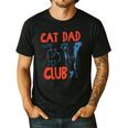 ON Back Cat Dad Club Life Is Better With Cats Father's Day Men's Casual T-Shirt Black