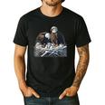 Bald Eagle Dad Mom Three Eaglet Chicks Babies In The Nest Men's Casual T-Shirt Black