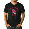 Ball State University Cardinals Arched Dad Men's Casual T-Shirt Black