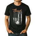 Baseball Coach Dad Like A Normal Dad Only Cooler USA Flag Men's Casual T-Shirt Black