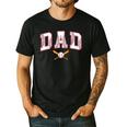 Baseball Dad Shirt Baseball Player Game Day Father's Day Men's Casual T-Shirt Black
