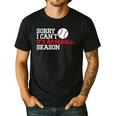 Baseball Mom Dad Sorry I Can'T It'S Baseball Season Men's Casual T-Shirt Black