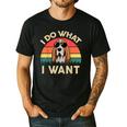 Basset Hound Shirts I Do What I Want Basset Hound Dad Men's Casual T-Shirt Black