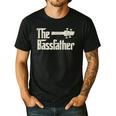 The Bassfather Distressed Bass Player Dad Fathers Day Men's Casual T-Shirt Black