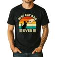 Best Cat Dad Ever Cat Lover Kitten Owner Kitty Men's Casual T-Shirt Black