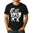 Best Cat Dad Fathers Day Men Kitty Daddy Papa Christmas Meow Men's Casual T-Shirt Black