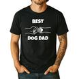 Best Dog Dad Fathers Day Best Dad Fist Bump Dog's Paw Men's Casual T-Shirt Black
