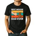 Best Moose Dad Ever Moose Men's Casual T-Shirt Black