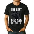 Best Pug Dad Ever Fathers Day Cute Daddy Dad Pug Men's Casual T-Shirt Black