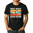 Best Wolf Dad Ever Men's Casual T-Shirt Black