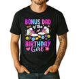 Bonus Dad Of The Birthday Girl Rolling Skate Bday Family Men's Casual T-Shirt Black