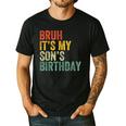 Bruh It's My Son's Birthday Birthday Father Dad Men's Casual T-Shirt Black Bruh It's My Son's Birthday Birthday Father Dad Men's Casual T-Shirt Black