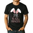 Bunny Dad Of The Birthday Princess Matching Family Men's Casual T-Shirt Black